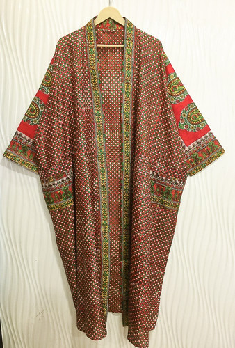 Robe longue kimono rouge - , et