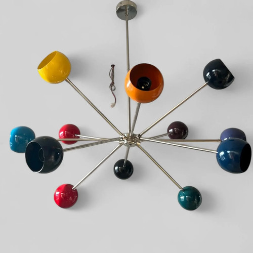 Lustre sputnik multicolore - lustre,