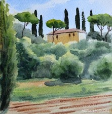 Aquarelle Originale, Paysage