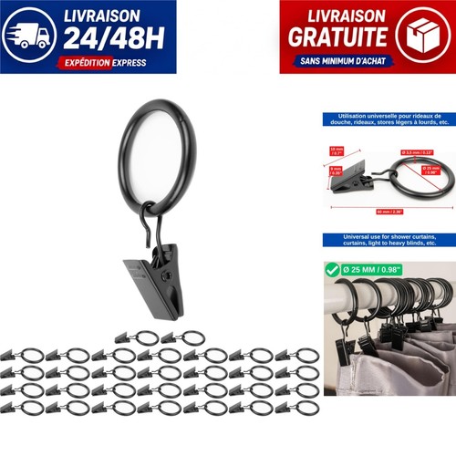 Pinces rideaux avec anneaux - à,