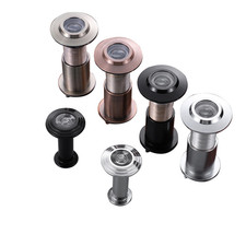 Viseur de porte coupe-feu 1426 mm objectif grand angle antivol porte argent noir