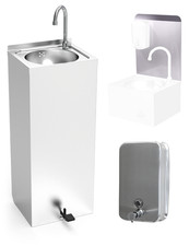 Lave-mains autonome XS + dosseret + distributeur