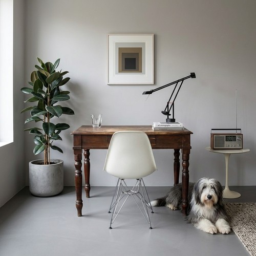 Bureau ancien noyer - noyer, avec