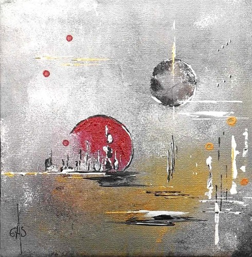 Tableau abstrait original - abstrait,