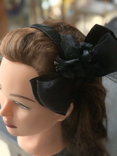 Serre tête chapeau - serre, satin