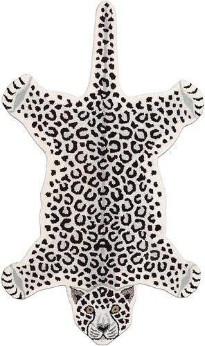 Tapis léopard fait main - , %