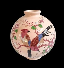 vase boule en émaux de Longwy