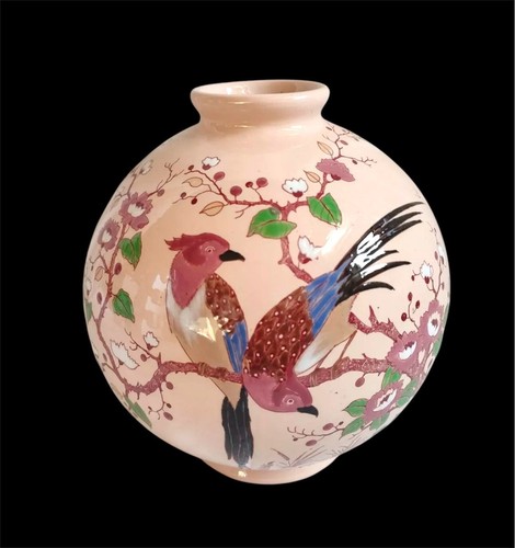 Vase boule émaux longwy - en,