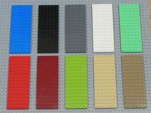 Lego plaques plate 16 ref - plate, 6
