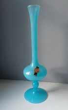 Vase soliflore opaline bleue