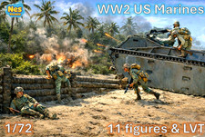 1/72 20mm WW2 US Marines & LVT