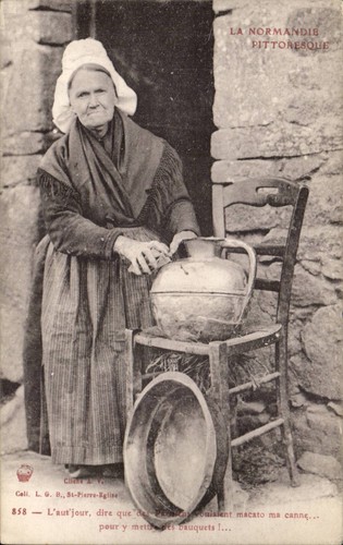 Femme normande pomme - à, la