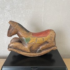 Small Painted Wooden Rocking Horse