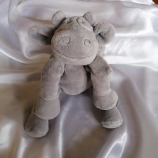 Doudou vache gris, écharpe
