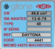 Autocollant Gitane Testi