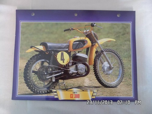 Carte fiche moto 380 1971 - fiche, cz