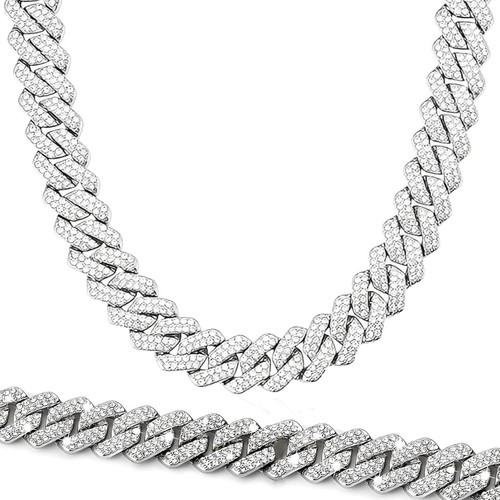 Chaîne cubaine iced out - chaîne,