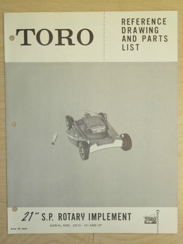 Toro rotary parts - toro, 21"