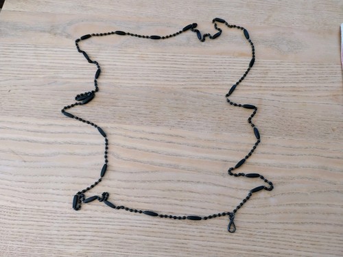 Collier jais ancien sautoir - en,