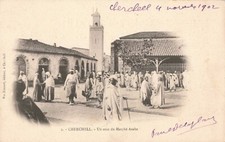 Old postcard Algeria Cherchell a corner of the Arab market
