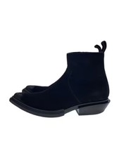 BALENCIAGA SANTIAG BOOTIE Western Boots/ Size 43/ Black/ Suede/ 579736
