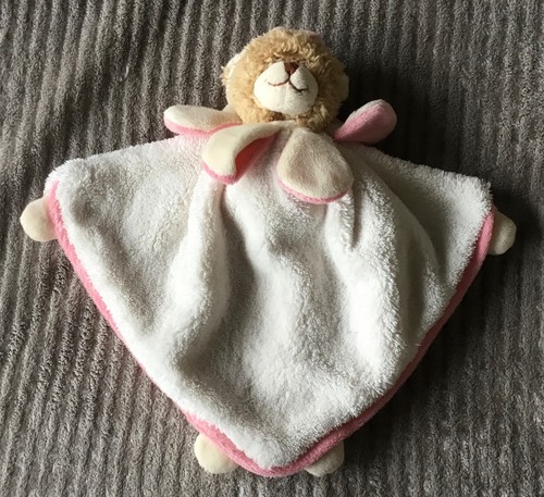 Doudou ours marron rose blanc - doudou,