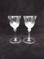 2 verres sur pied à Porto apéritif CRISTAL J.G DURAND modèle Florence signé