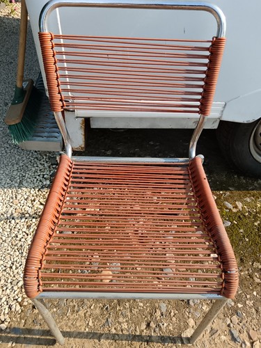 Chaise scoubidou vintage - chaise,
