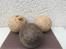 3 anciennes boules / Jeu de quilles / Boules en bois / Buis? / Déco / Collection