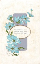 CP ILLUSTRATED WAFFLE BLUE FLOWERS - STAINED - 12885