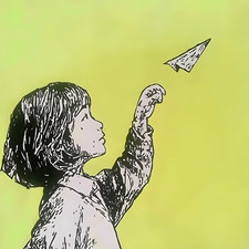 Original painting portrait child plane canvas 80×80 contemporary art