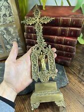 Cross Charles X Gilded Bronze Openwork & Virgin and Child Antique Cross XIX Eme
