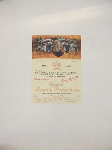 Lithographie mouton rothschild - mouton,