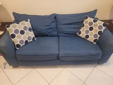 Living Room Blue 2 piece Sofa Couch Loveseat Set