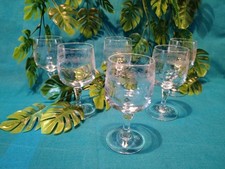 6 verres a liqueur gravé