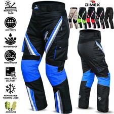 NEW Motorbike Motorcycle Cordura Textile Trousers Waterproof Pants CE Armours 