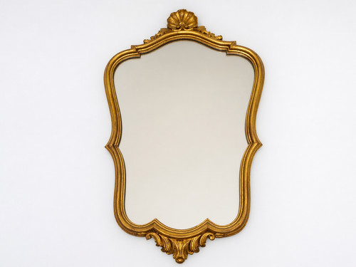 Miroir mural bois doré - mural, en