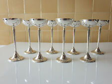 8 calices verres à liqueur métal argenté WMF Likörkelche art nouveau jugendstil
