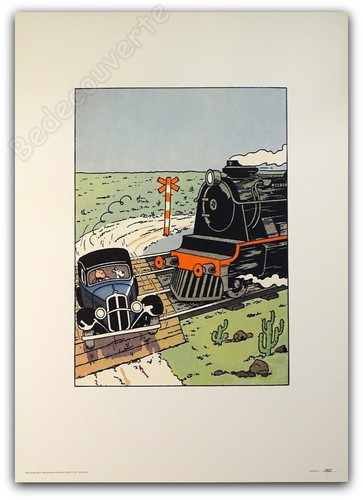 Affiche hergé poster luxe - hergé,