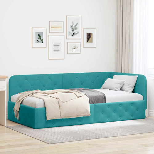 Cadre lit angle velours - d'angle,