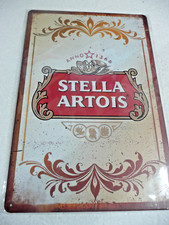 Plaque Métal Tôlée Vintage 20X30 CAFE BAR BIERE STELLA ARTOIS Nwetg
