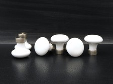 Ø35 Lot 6 Boutons de Meuble en Porcelaine & Laiton,Poignée Porte Vintage,Tiroir