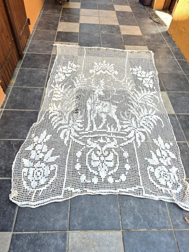 Rideau crochet blanc - crochet, textiles