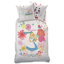 Housse de couette réversible Alice au pays des merveilles Disney 140 x 200 cm