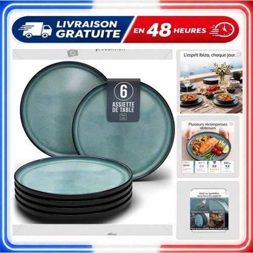 Service assiettes pièces - 6,