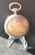 Antique Solid Silver Fine Fob Watch Works Well French Watch Antique