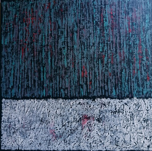 Peinture abstraite horizontale