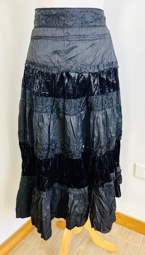 Jupe t38 longue noir - longue, ample