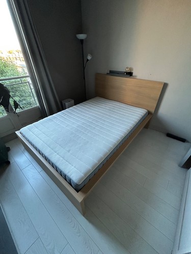 Vends lit bois ikea avec - lit,