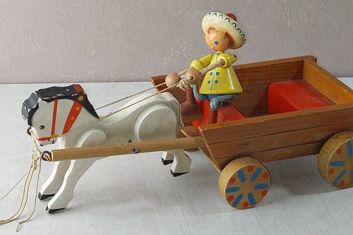 Ancien jouet cheval et - ancien,
